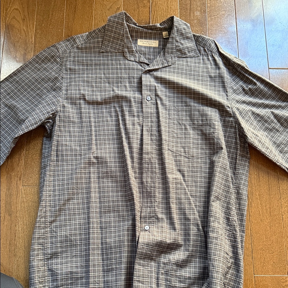 Burberry  Black and White Plaid Shirt